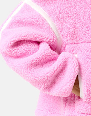 Gym + Coffee Industry Half Zip Fleece Jacket - Cotton Candy