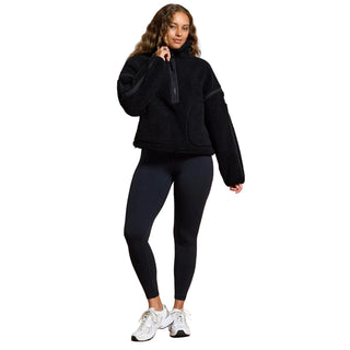 Gym + Coffee Industry Fleece Half Zip Jacket - Deep Black