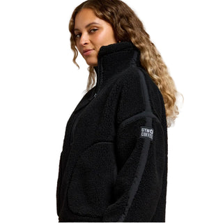 Gym + Coffee Industry Fleece Half Zip Jacket - Deep Black