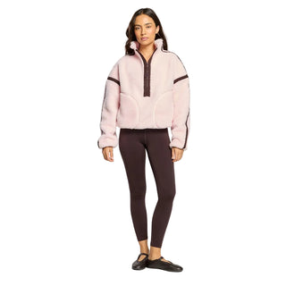Gym + Coffee Industry Fleece Half Zip Jacket - Ballet Pink
