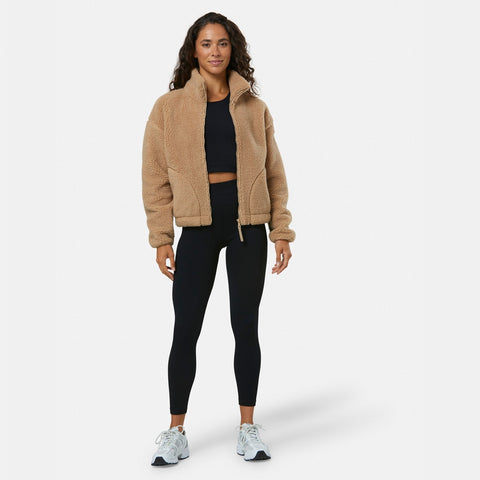 Gym + Coffee Industry High Collar Jacket - Sandstone