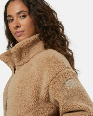 Gym + Coffee Industry High Collar Jacket - Sandstone