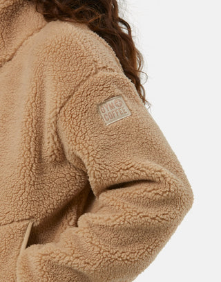 Gym + Coffee Industry High Collar Jacket - Sandstone