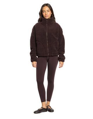 Gym + Coffee Industry High Collar Jacket - Mocha Bean