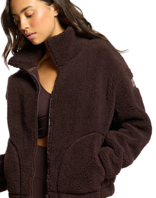 Gym + Coffee Industry High Collar Jacket - Mocha Bean