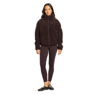Gym + Coffee Industry Fleece High Collar Jacket - Mocha Bean