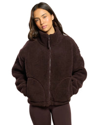 Gym + Coffee Industry High Collar Jacket - Mocha Bean