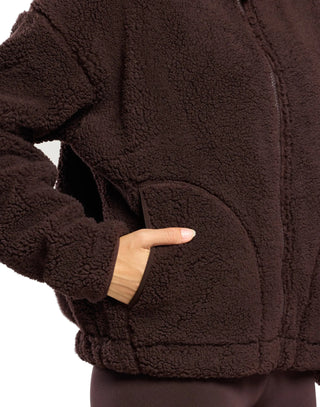 Gym + Coffee Industry High Collar Jacket - Mocha Bean