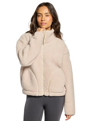 Gym + Coffee Industry High Collar Jacket - Natural