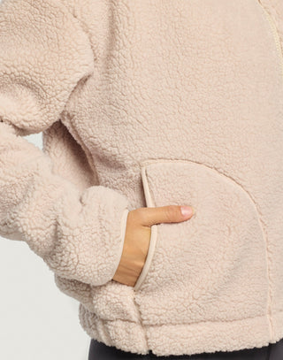 Gym + Coffee Industry High Collar Jacket - Natural