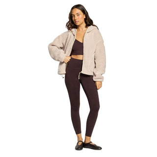 Gym + Coffee Industry Fleece Hooded Full Zip Jacket - Natural
