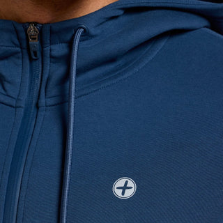 Gym + Coffee Men's Relentless Zip Hoodie - Petrol Blue
