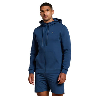 Gym + Coffee Men's Relentless Zip Hoodie - Petrol Blue