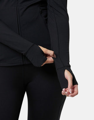 Gym + Coffee Relentless Women's Full Zip Jacket - Black