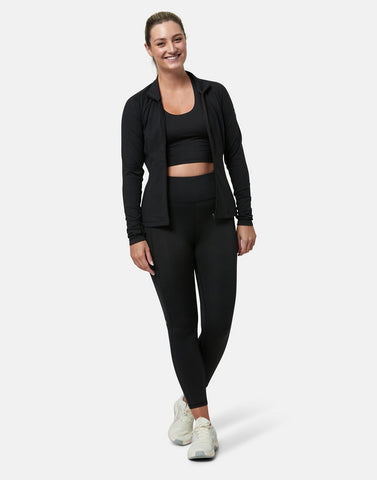 Gym + Coffee Relentless Women's Full Zip Jacket - Black