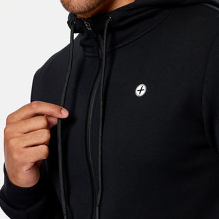 Gym + Coffee Men's Relentless Zip Hoodie - Black