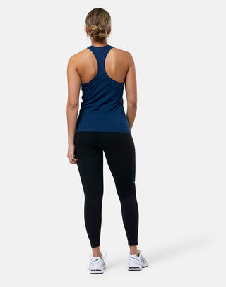 Gym + Coffee Women's Relentless Racer Back Vest - Petrol Blue