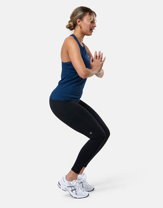 Gym + Coffee Women's Relentless Racer Back Vest - Petrol Blue