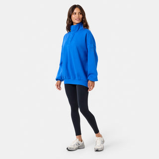 Gym + Coffee Snap Collar Sierra Sweatshirt - Azure Blue