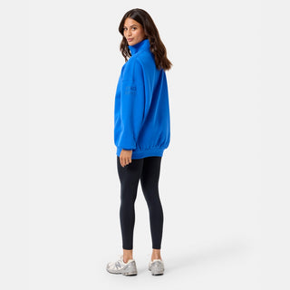Gym + Coffee Snap Collar Sierra Sweatshirt - Azure Blue