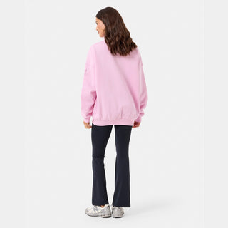 Gym + Coffee Snap Collar Sierra Sweatshirt - Baby Pink