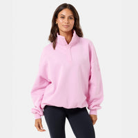 Gym + Coffee Snap Collar Sierra Sweatshirt - Baby Pink