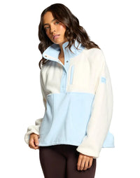 Gym + Coffee Snap Polar Fleece - Glacial Blue
