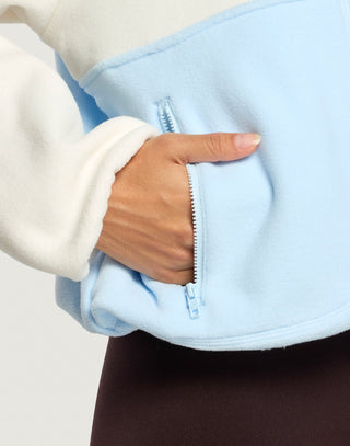 Gym + Coffee Snap Polar Fleece - Glacial Blue