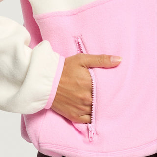 Gym + Coffee Snap Polar Fleece - Pink Blossom