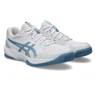 ASICS Gel Task 4 Mens Indoor Shoes - White/Saba Blue - 2026