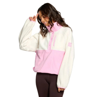 Gym + Coffee Snap Polar Fleece - Pink Blossom