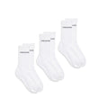 Gym + Coffee Full Length Everyday Socks - 3 Pack - White