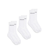 Gym + Coffee Full Length Everyday Socks - 3 Pack - White