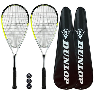 Dunlop Hyper Lite Pro Squash Racket Twin Pack, inc 3 Squash Balls