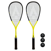 Karakal CarboTech 110 Graphite Squash Rackets + Balls - 2 Racket Deal