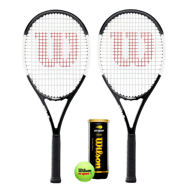 Wilson Nemesis 103 Graphite Tennis Racket Twin Set & 3 Balls