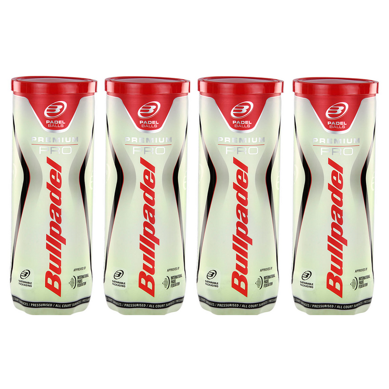 Bullpadel Premium Pro Padel Balls - 1 Dozen / 12 Balls