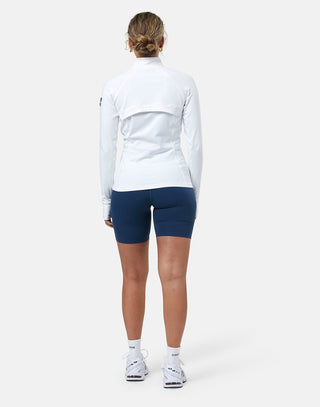 Gym + Coffee Relentless Women's Full Zip Jacket - White