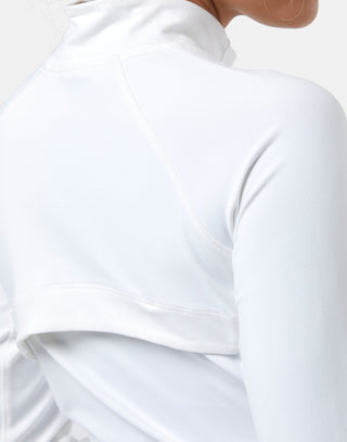 Gym + Coffee Relentless Women's Full Zip Jacket - White