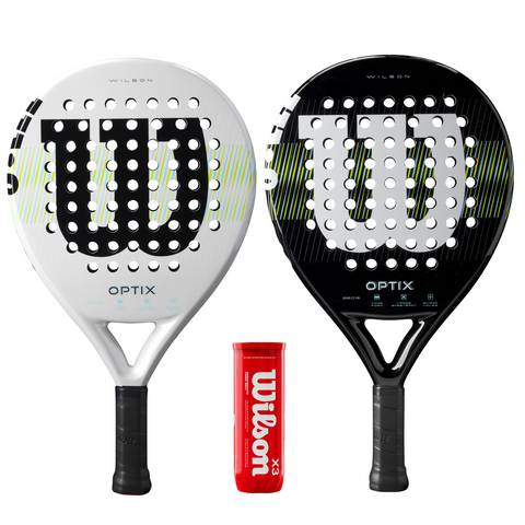 Wilson Optix 2 Player Padel Racket Set - Includes 2 Rackets & 3 Balls