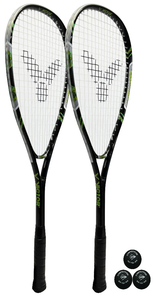 2 Pack Beginner Squash Racquet Set Includes 2 Racquets With Racket Bags