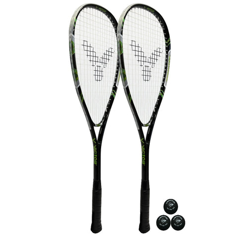 Victor Viper XTA Squash Racket Set Including 3 Squash Balls