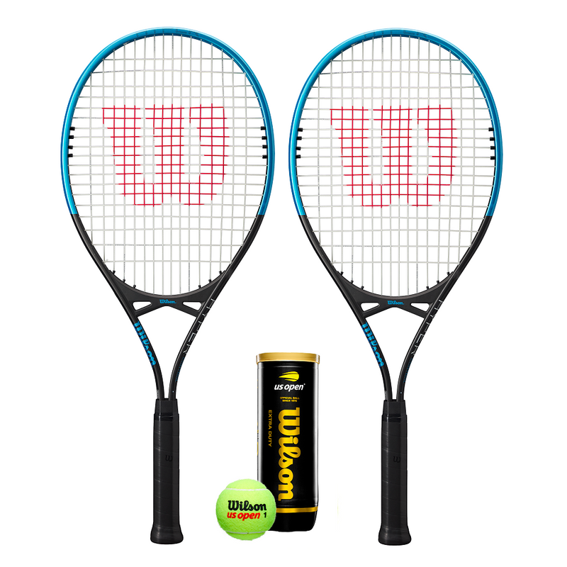 Wilson Hyper Control 2 Player Tennis Racket Set Inc 3 Tennis Balls