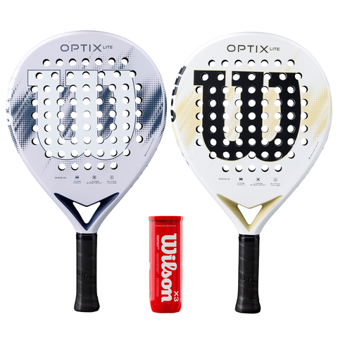 Wilson Optix LITE 2 Player Padel Racket Set - Includes 2 Rackets & 3 Balls