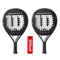 Wilson Elevate Padel Racket Twin Set - Includes 2 x Padel Rackets & 3 Padel Balls