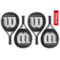 Wilson Elevate Padel Racket 4 Player Set - Includes 4 x Padel Rackets & 3 Padel Balls