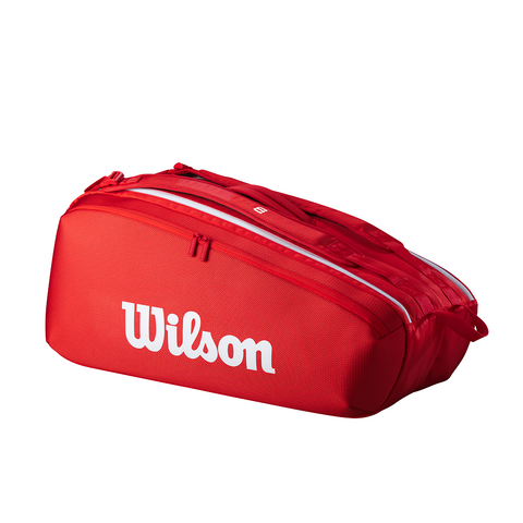 Wilson Super Tour 9 Red Tennis Racket Bag - 2025