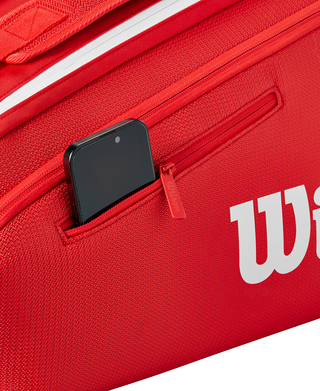 Wilson Super Tour 9 Red Tennis Racket Bag - 2025