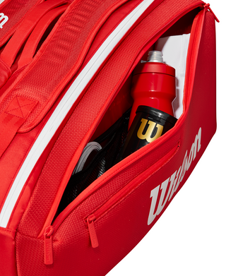 Wilson Super Tour 9 Red Tennis Racket Bag - 2025