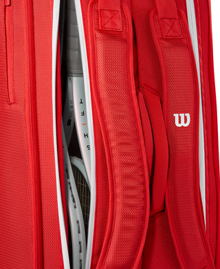 Wilson Super Tour 9 Red Tennis Racket Bag - 2025